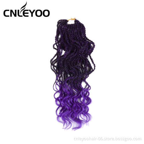 Environmental friendly high quality low temperature fiber 14 inch curly crochet hair braids